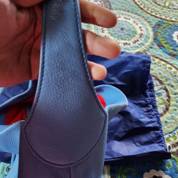 Dooney & Bourke Blue Hobo Bag with Silver Accents - Picture 9 of 16